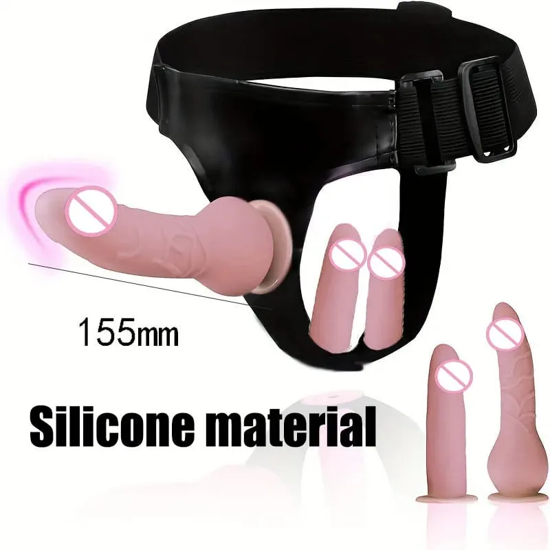 Adjustable Silicone Strap On Dildo Harness Long Slim Pegging Dildo Panties for Women Men Couples Soft Flexible Strap-on Sex To