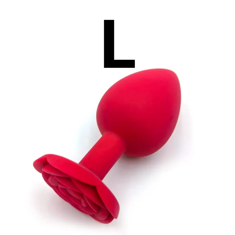 Soft Silicone Rose Flower Anal Plug Beginner To Expert 3 Sizes Butt Plug Anus Trainer Dildos Adule Sex Toys For Couple Women Men