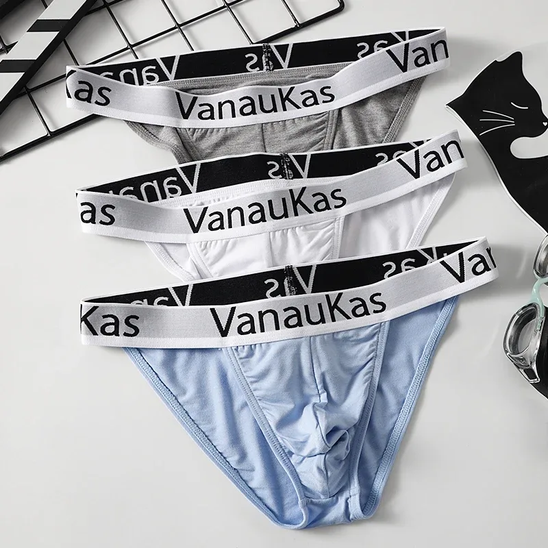 Men's High Cut Panties Soft Modal Fabric Low Rise Briefs Sexy Comfortable Underwear — image 32