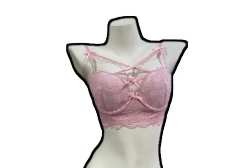 Sexy Women Lace Lingerie Set Heart Pendant Decor Magic Push‑Up Bust Boost Soft Comfort Bra Panty Set S‑XL 32‑38AB — image 3
