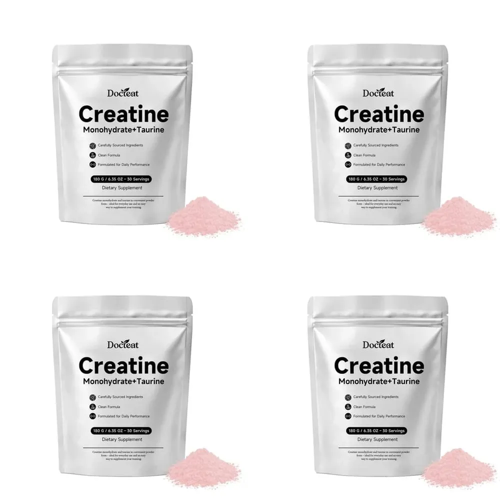 Creatine Monohydrate Taurine Powder 180g 30 Servings Muscle Strength Endurance Performance Workout Fitness Training Supplement — image 10