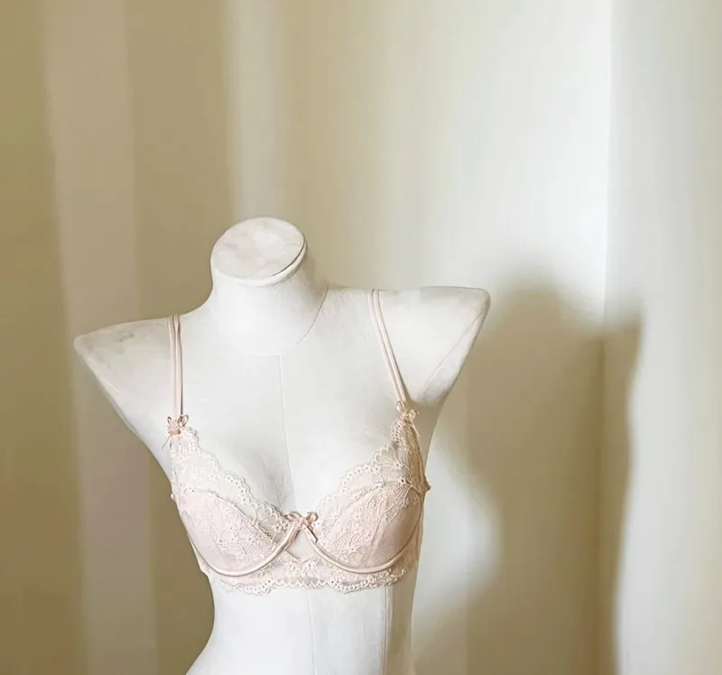 Sutiã minimizador feminino estilo francês, conjunto de lingerie sexy, suporte de peito grande, meia xícara, arame macio, anti-flacidez, conforto, sutiãs finos — image 12