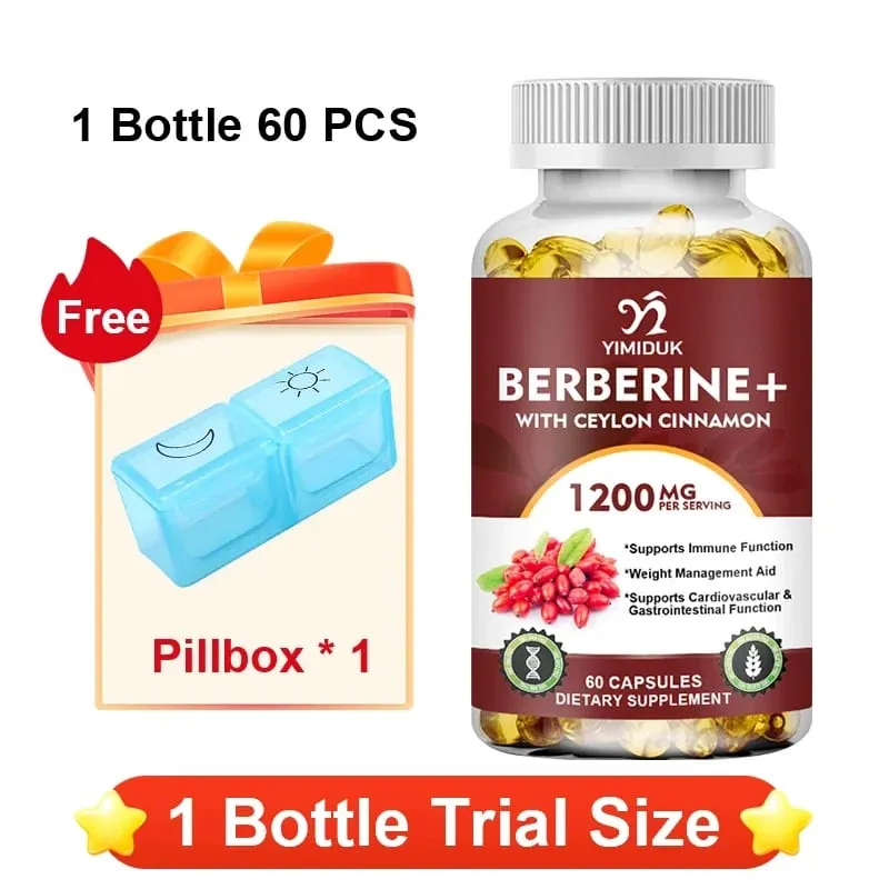Berberine 1200mg Supplement Supports AMPK Activation Healthy Glucose Metabolism Immunity & Weight Control for Adults — image 8