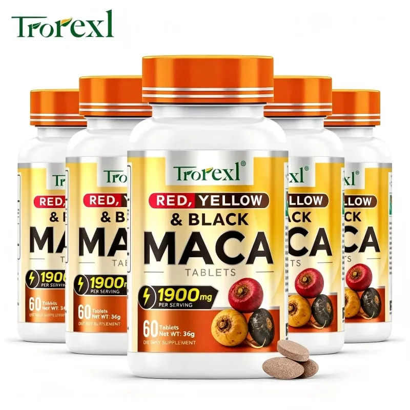 Male Performance Supplements – Support Resilience Physical Confidence & Endurance with Tri-Color Root Blend
