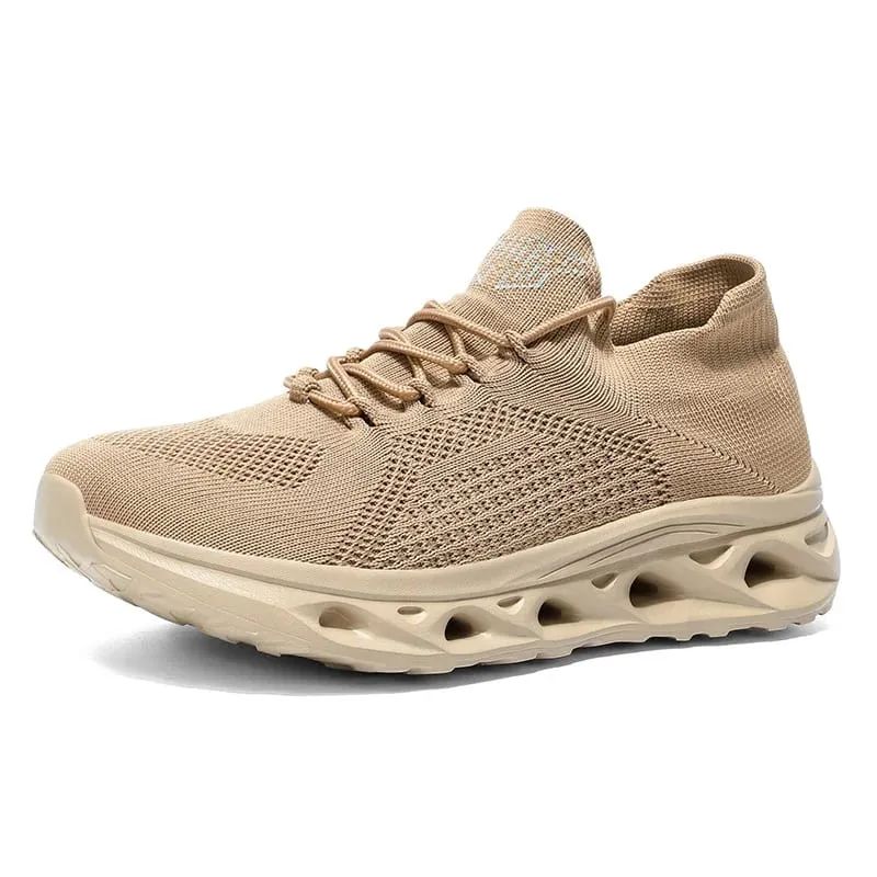 Men's Lightweight Mesh Breathable Walking Shoes Height Increasing Thick Soled Casual Outdoor Running Shoes — image 5