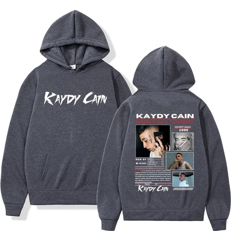 Rapper Kaydy Cain Album 2026 Graphic Hoodies Men Women Fashion Vintage High Street Oversized Loose Bodywarmer Hooded Sweatshirts — image 4
