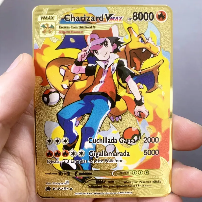 ภาษาอังกฤษโลหะการ์ด Pokemon DIY Arceus Mewtwo Charizard Pikachu เหล็กเงา Pokémon GX Vmax EX เกมคอลเลกชันเด็กการ์ดของเล่นของขวัญ — image 20