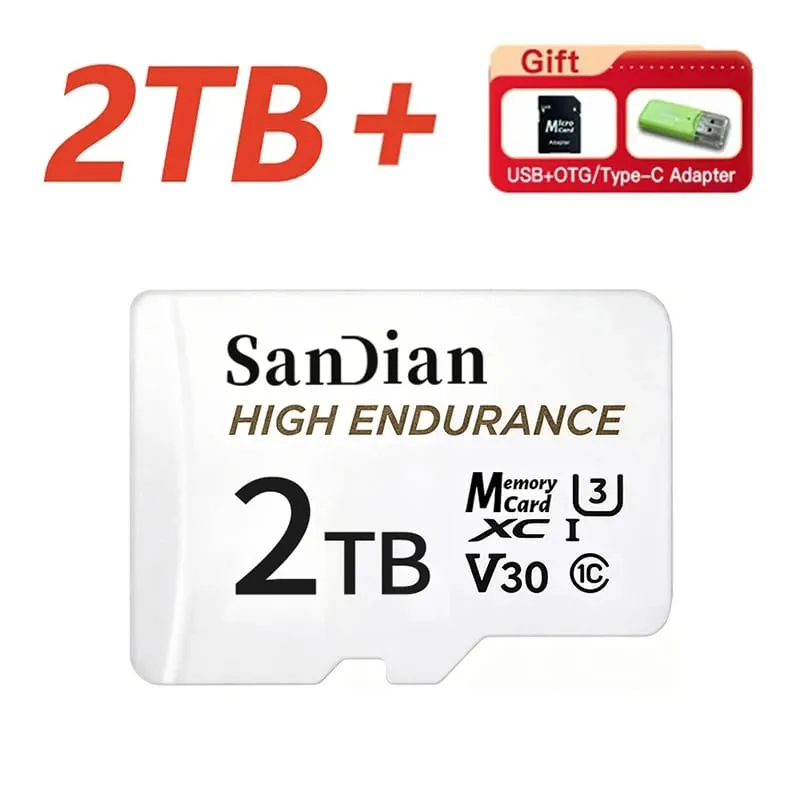 Kad Memori SD TF Mikro Asal Kelas 10 128GB 256GB U3 V30 Kad Memori Denyar Berkelajuan Tinggi Video A2 4K untuk Kamera PC Samrtphone