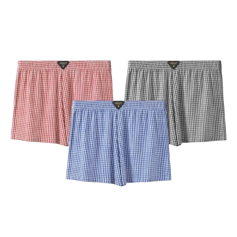 3 pacchi di cotone da uomo pantaloni Aro estivi sottili boxer da uomo larghi e traspiranti pantaloni del pigiama alla moda boxer che assorbono l'umidità