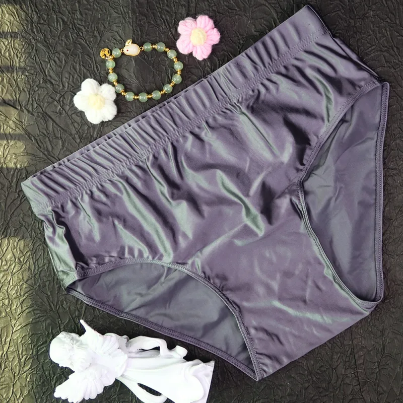 new Mens Briefs Underwear Satin-like Breathable Low-Rise Underpants Male Panties Men's glossy underwear