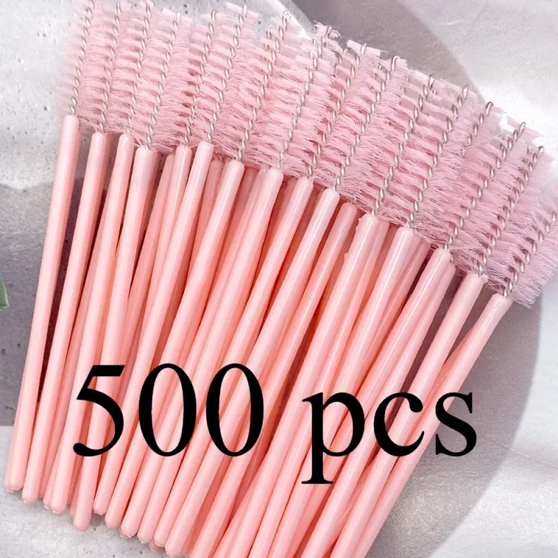 Zanse 50/500 قطعة فرش رموش الحواجب رمش Spoolies عصي الماسكارا قضيب لتمديد رمش ماكياج أداة — image 10