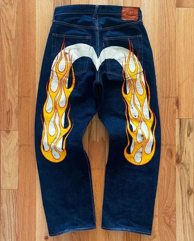 Vaqueros negros de pierna recta para hombre, pantalones ajustados holgados con costuras amarillas, estampado de dados en 3D, diseño artístico, tendencia única, novedad de 2025