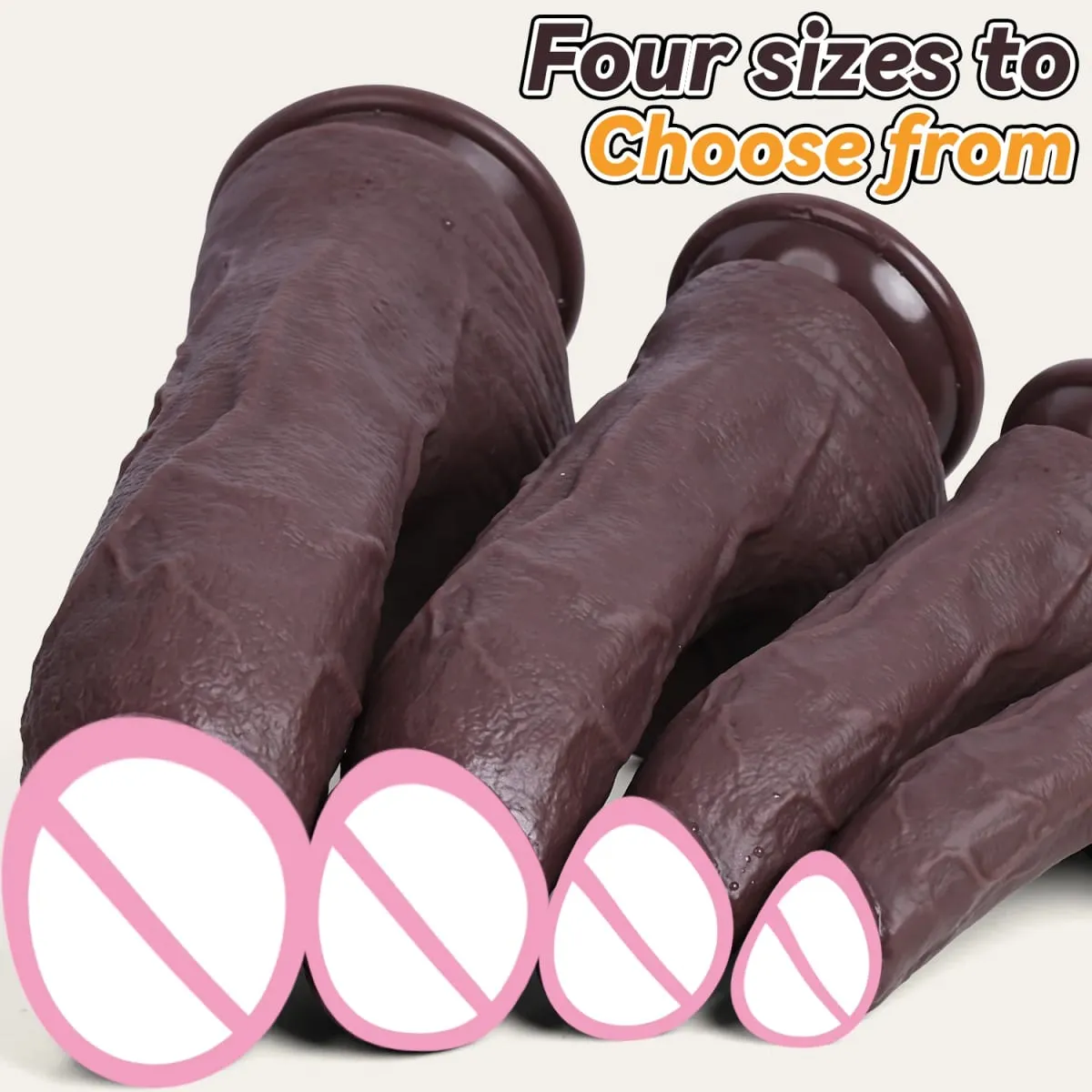 Huge Realistic Dildo Double Layer Silicone Penis Soft Big Cock 2 Colors 4 Sizes For Women Masturbation Sex Toys Adult supplies — image 6
