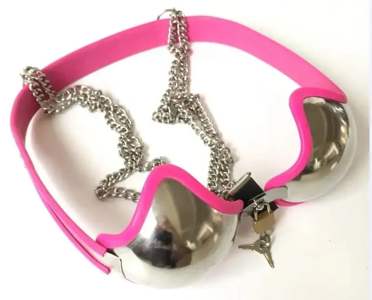 Female Adjustable Stainless Steel Band Bra Brassiere Breast Form With Lock Bondage Chastity Belt Device Ddsm Sex Toy 3 Color — image 2
