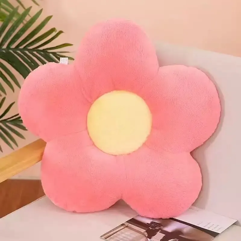 Generic Flower Shaped Plush Seat Cushion Soft Memory Cotton Round Pillow For Chair Bedroom Window Sofa Home Decor — image 18