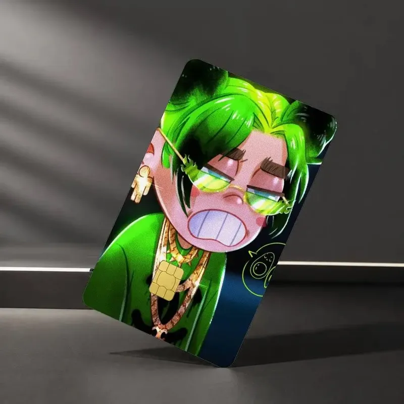 Musician Billie E-Eilish Sticker Film Tape Skin for Credit Card Debit Card Waterproof Stickers — image 5