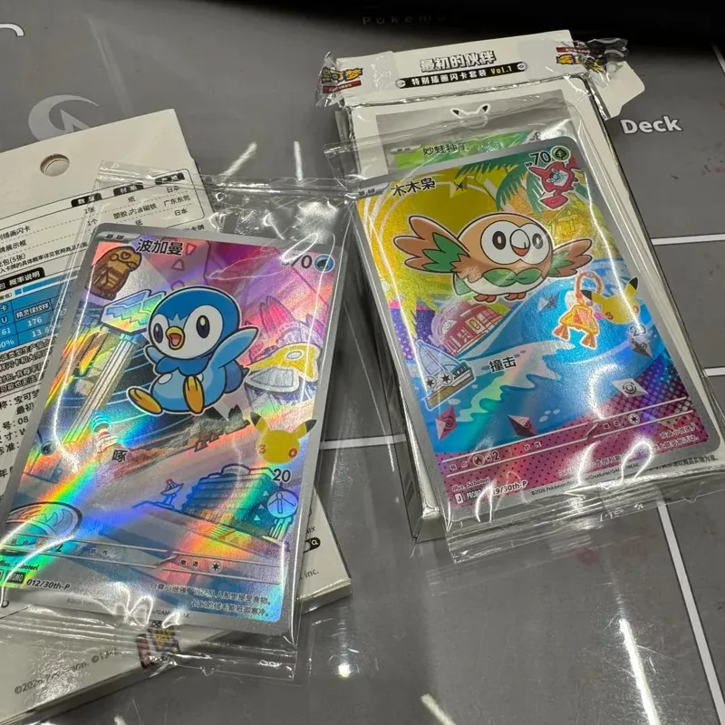 Hot 100% อย่างเป็นทางการ Pokemon 30th Anniversary Box Set จีนตัวย่อ PTCG Gem Pack Original Partners การ์ดภาพประกอบพิเศษ — image 3