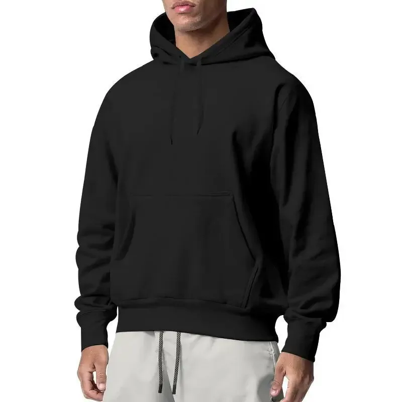 2026 New Men's Fashion Harajuku Hooded Sweatshirts Casual All-match Pullovers Male Streetwear Autumn Winter Fleece Warm Hoodies — image 1