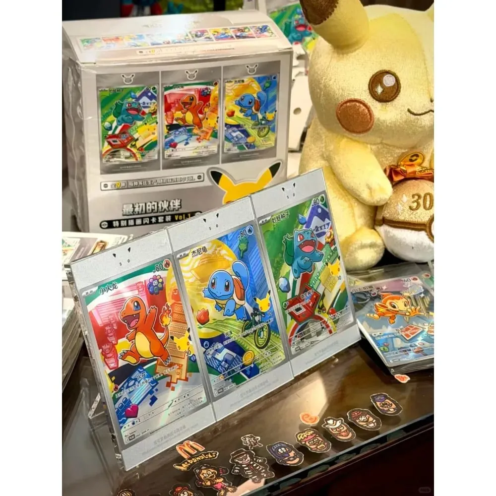 Original Pokemon 30th Anniversary Vol.1 Vol.2 Vol.3 Original Partner Special Illustration Set Gift Box PTCG Collectible Cards — image 4