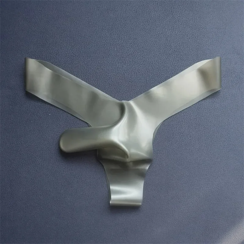 Mens Latex Foam Soft G-strings Sexy Lingerie Underwear Rubber Elephant Nose Pouch Thongs Man Sheer Exotic Panties — image 11