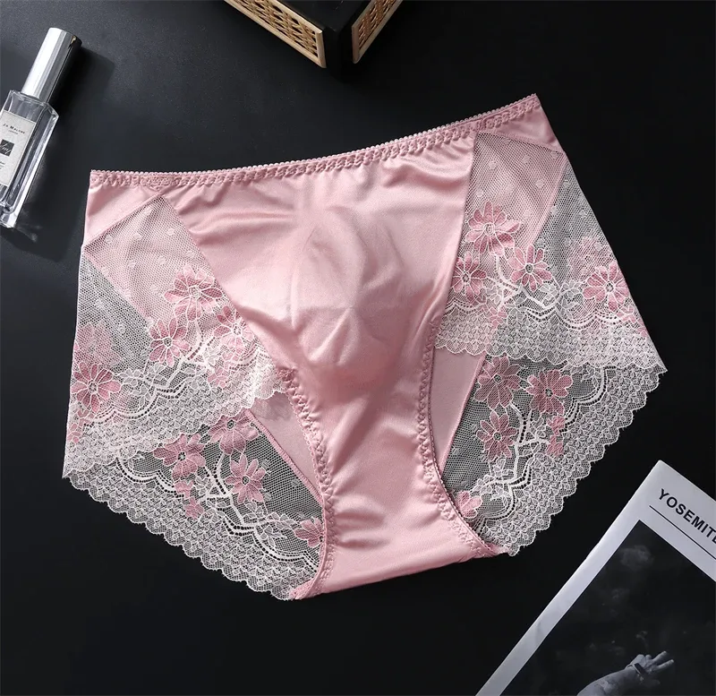 New Men's underwear Light luxury cuecas masculino adults 18 plus size satin lace 3D bag calzoncillos hombre sexys shopping tøy
