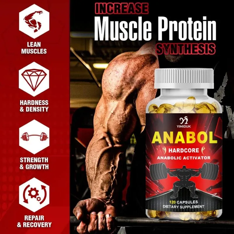 Buy 1 Get 1 Free! Anabol Hardcore Supplement for Muscle Growth Improved Endurance Stress and Mood Relief and Overall Health — image 4