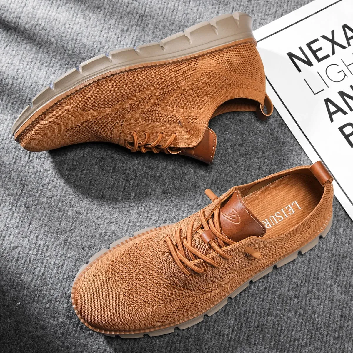 Men's Casual Dress Shoes Fashion Walking Sneakers Mesh Business Oxfords Work Lightweight Soft Sole — image 12