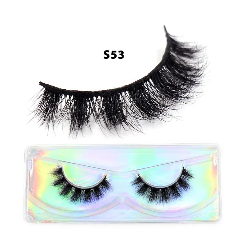 Short Natural 3D Mink Lashes Fluffy Wispy Fake Eyelashes Crisscross False Lashes Eyelash Extension Makeup — image 43