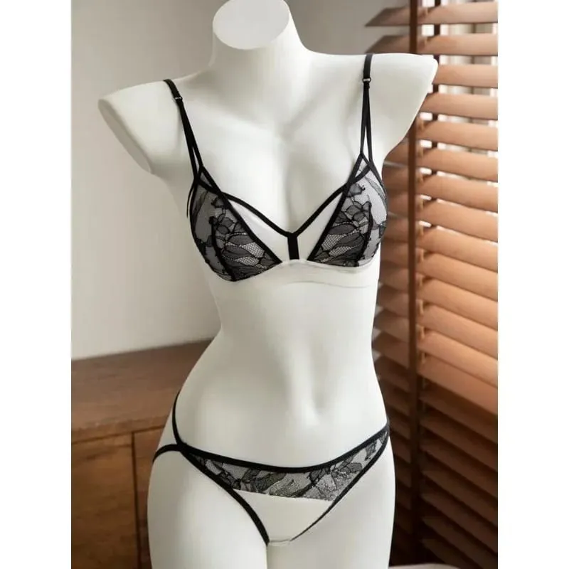 French Lace Bralette Wireless Unlined Sexy Sheer Demi Cup Lightweight Comfort Summer Lingerie Everyday Wear Small Bust Push Up — image 6