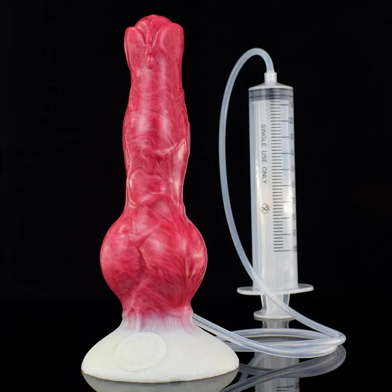 Squirting Thực Tế Chó Nút Thắt Dương Vật Giả Nhiều Màu Sắc Dương Vật Giả Silicone Hậu Môn Dilator Xuất Tinh 18 + Đồ Chơi Tình Dục Dành Cho Nữ Người Lớn — image 9