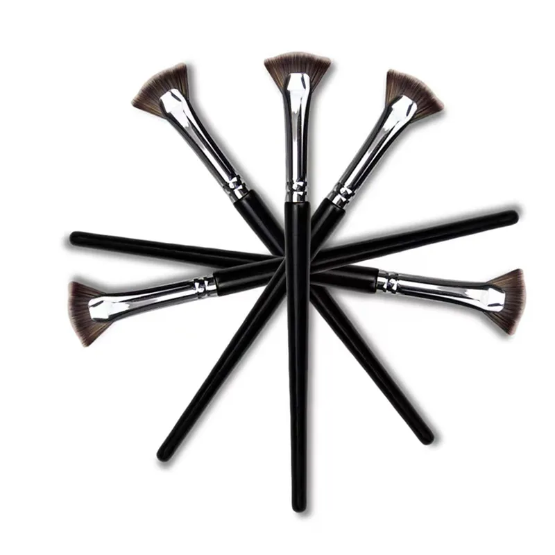 1PC Mascara Highlighter Powder Smudge Tool Fan-shaped Eyelash Brush Soft No Shedding Professional Beauty Eyelash Makeup Brushes — image 5