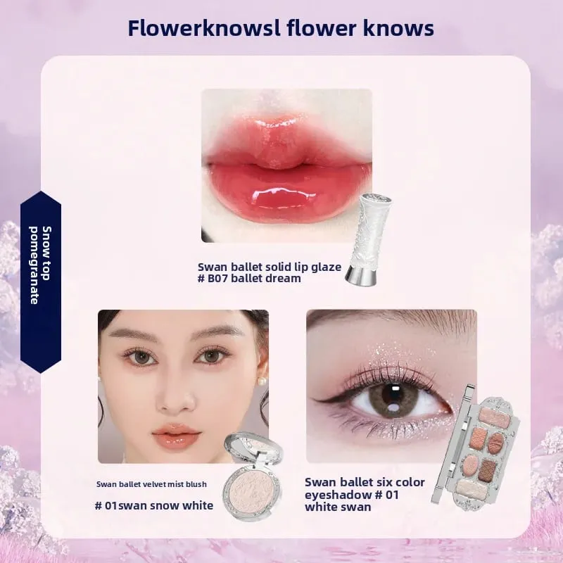 Flowerknows Gift Box Zestaw do makijażu Little Angel Full Box Lip Glaze Róż do policzków Biżuteria w kształcie kwiatka Poznaj zestaw prezentów urodzinowych — image 22