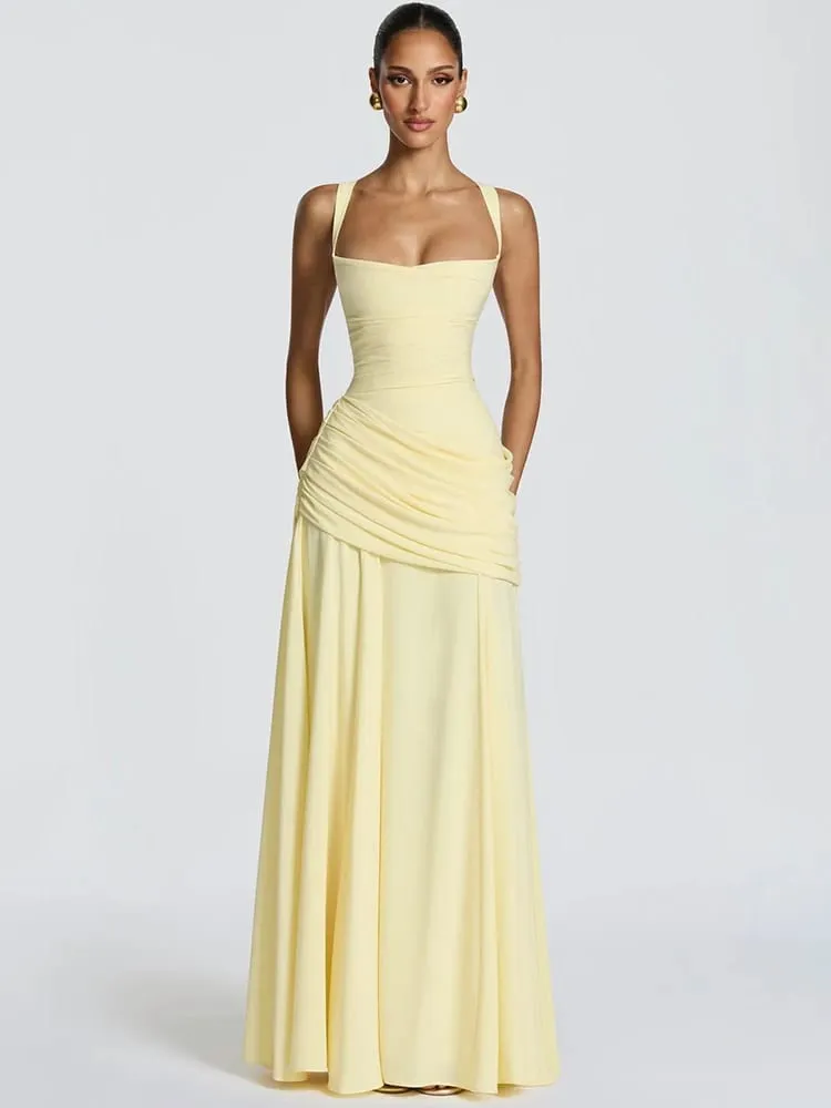 Mozision Off-shoulder Backless Sexy Maxi Dress Women Elegant Strapless Sleeveless Bodycon Ruched Club Party Long Dresses Female — image 2
