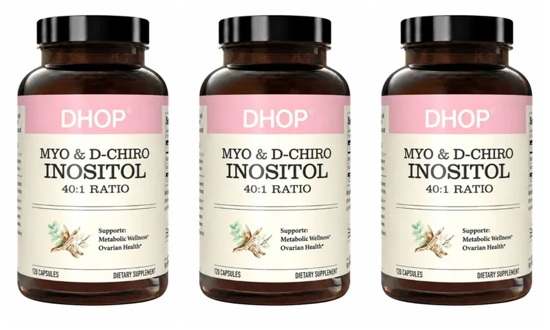 40:1 Myo D-Chiro Inositol Capsules - Supports Ovarian Health Hormonal Balance Metabolic Wellness Vitamin B8 100 Capsules — image 9