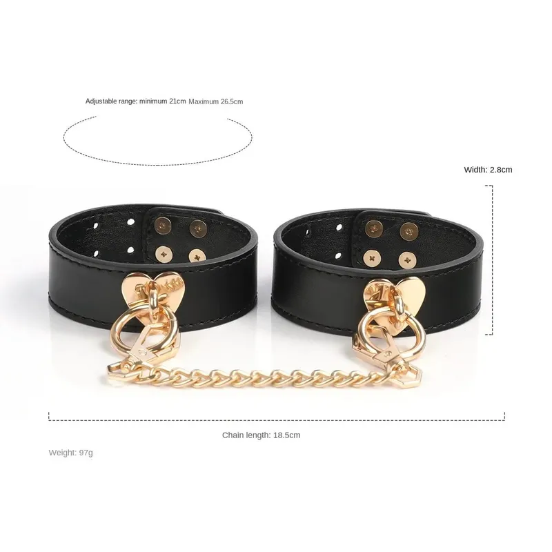 Slave Roleplay Set Leather Handcuffs Ankle Cuffs Ball Gag Mask Whip Collar Leash Sex Toys for Women Couples BDSM Bondage Kit — image 11