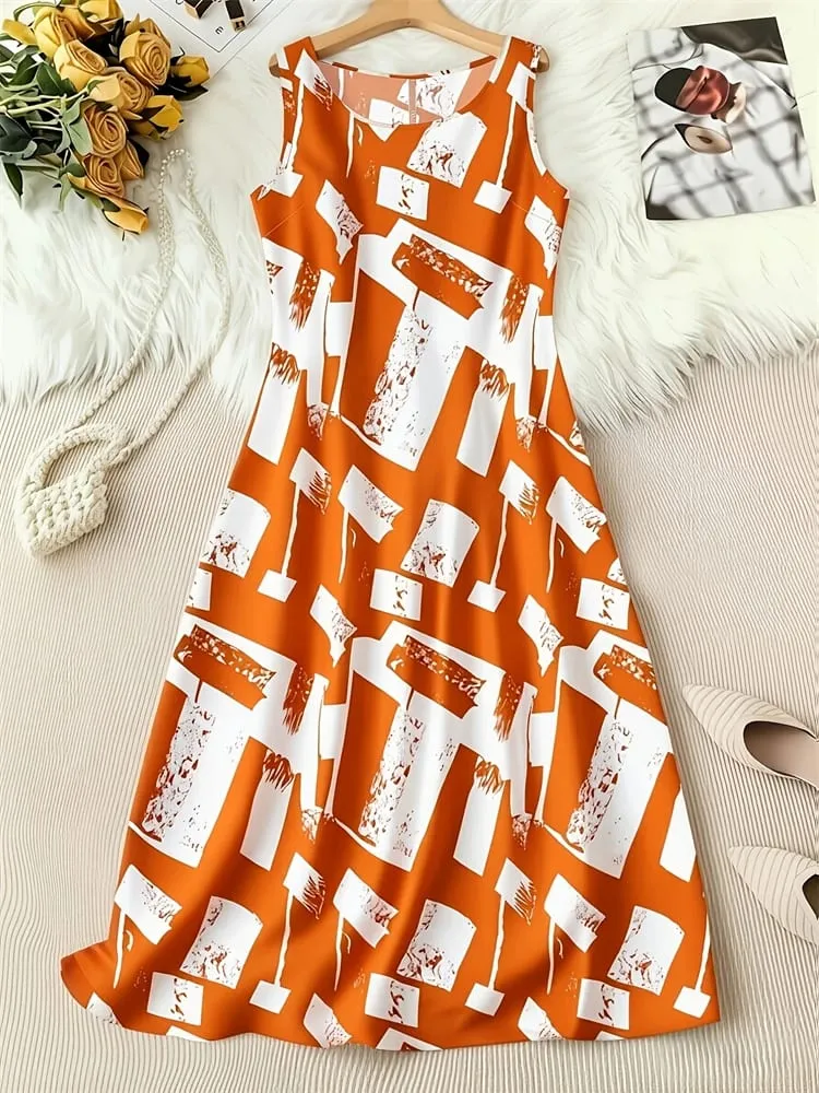 Trendy 3D Women's New Arrival Dresses Summer Street Style Printed Loose-Fit Casual Dresses Outdoor Travel and Party Dresses