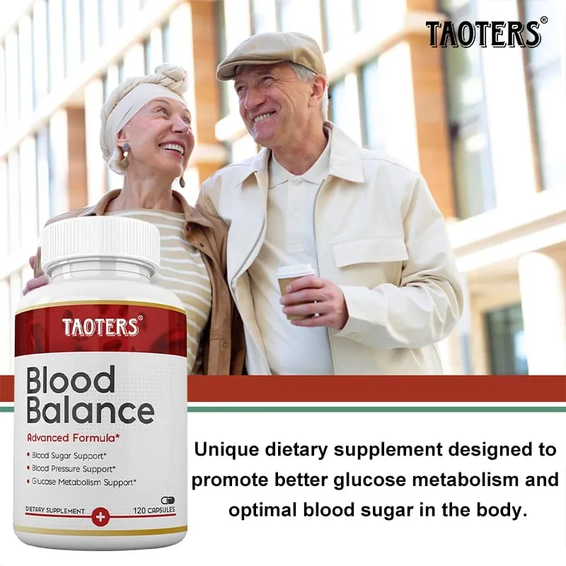 Natural Blood Balance Capsules - Vitamin C B6 12 Hawthorn Heart & Blood Sugar Balance Circulation Support Promotes Metabolism