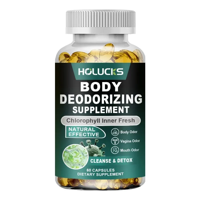 Chlorophyll Capsules Supplement Body Deodorizing & Internal Cleanse Support Digestion Gut & Skin Health Energy Boost