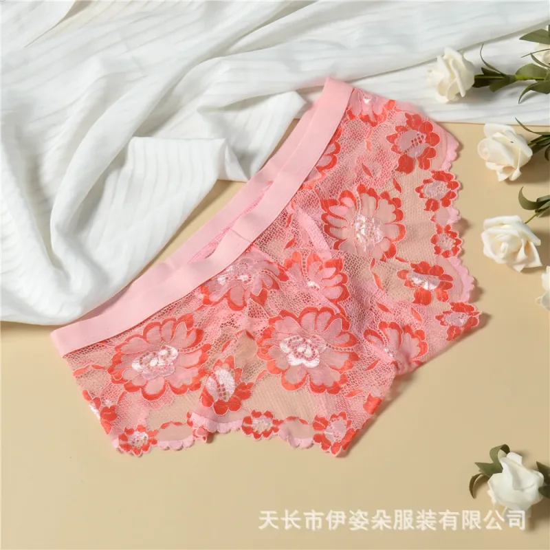 Lace Sexy Underwear Smooth Mens Pouch Panties Perspective Thin Floral Man Briefs Temptation Mesh Low Rise Breathable Underpants — image 3