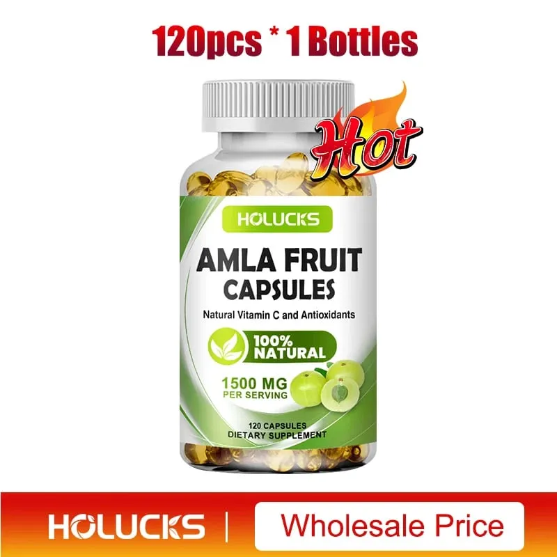 Natural Amla Capsules with High Potency Vitamin C Antioxidant Support Energy Metabolism Heart & Digestive Health — image 8
