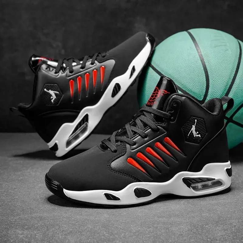 Men's High-Top Basketball Shoes Feature a Breathable Mesh Design for Maximum Comfort Outdoor Shock-Absorbing Running Shoes High-Rebound Cushioning Technology Make Running Smoother and More Comfortable Enhance Support Stylish White Design Su — image 6
