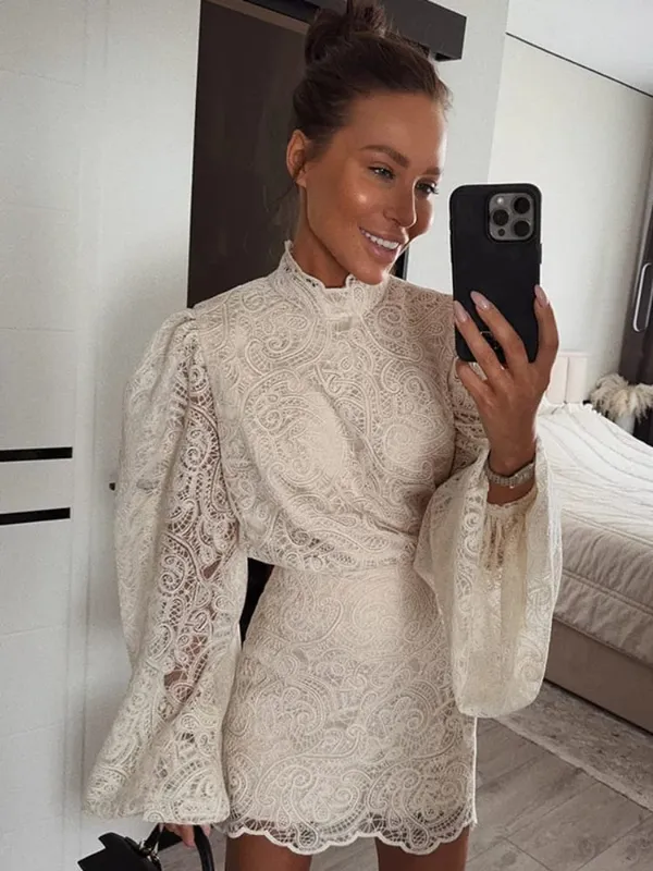 Sexy White Lace Hollow-out Halter Dress Women Chic Sleeveless Off-shoulder Backless Maxi Dresses 2026 Lady Vacation Beach Gowns — image 7