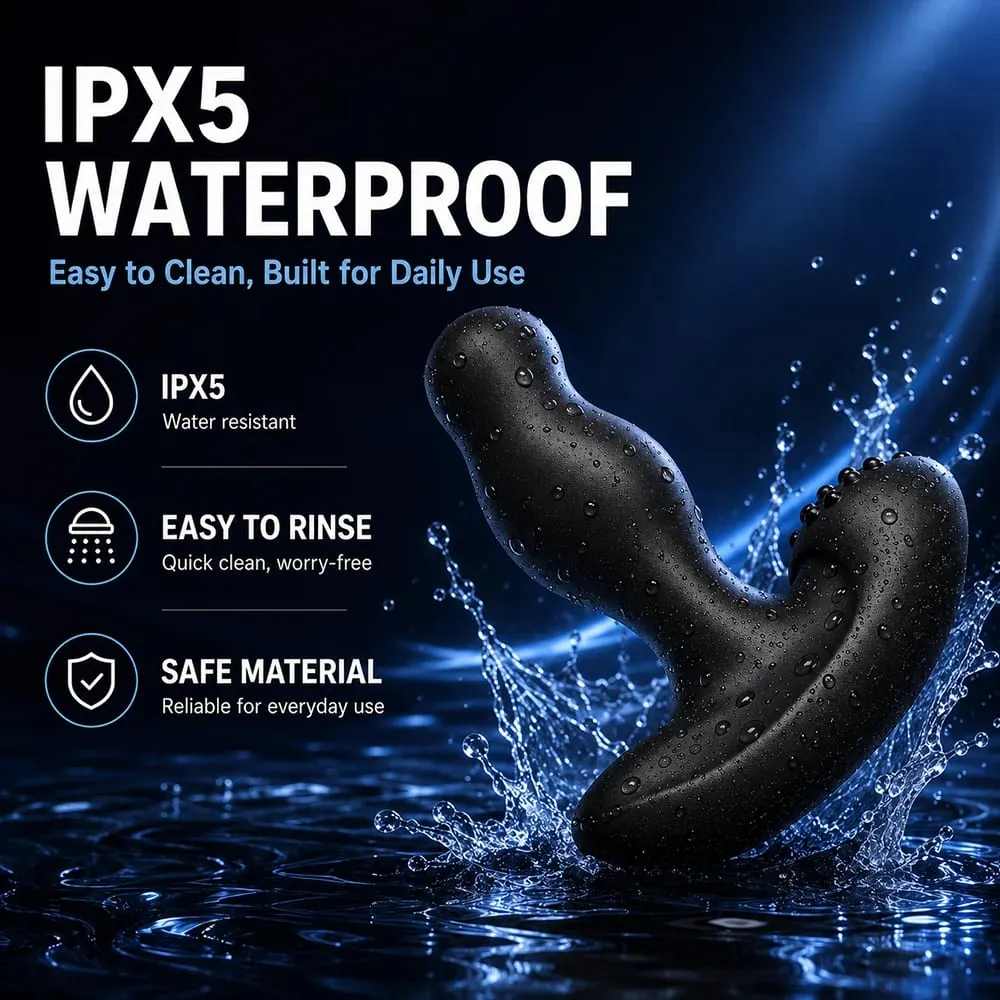 Male 360° Rotating Prostate Massager 16-Vibration Modes Gay Perineal Stimulator Remote Control Anal Plug Sex Toys for Men
