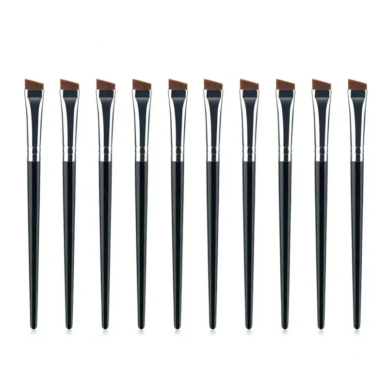 10 Pieces Angled Eyebrow Brushes Eyebrow Tint Brush Flat Tapered Eyebrow Concealer Brush Eye Makeup Brushes