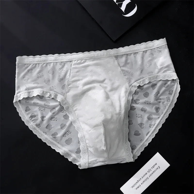 Lace men's underwear Ice Silk cuecas masculino sexys tøy men briefs AIR Bare Feel calzoncillos hombre No Trace cueca new lingeri