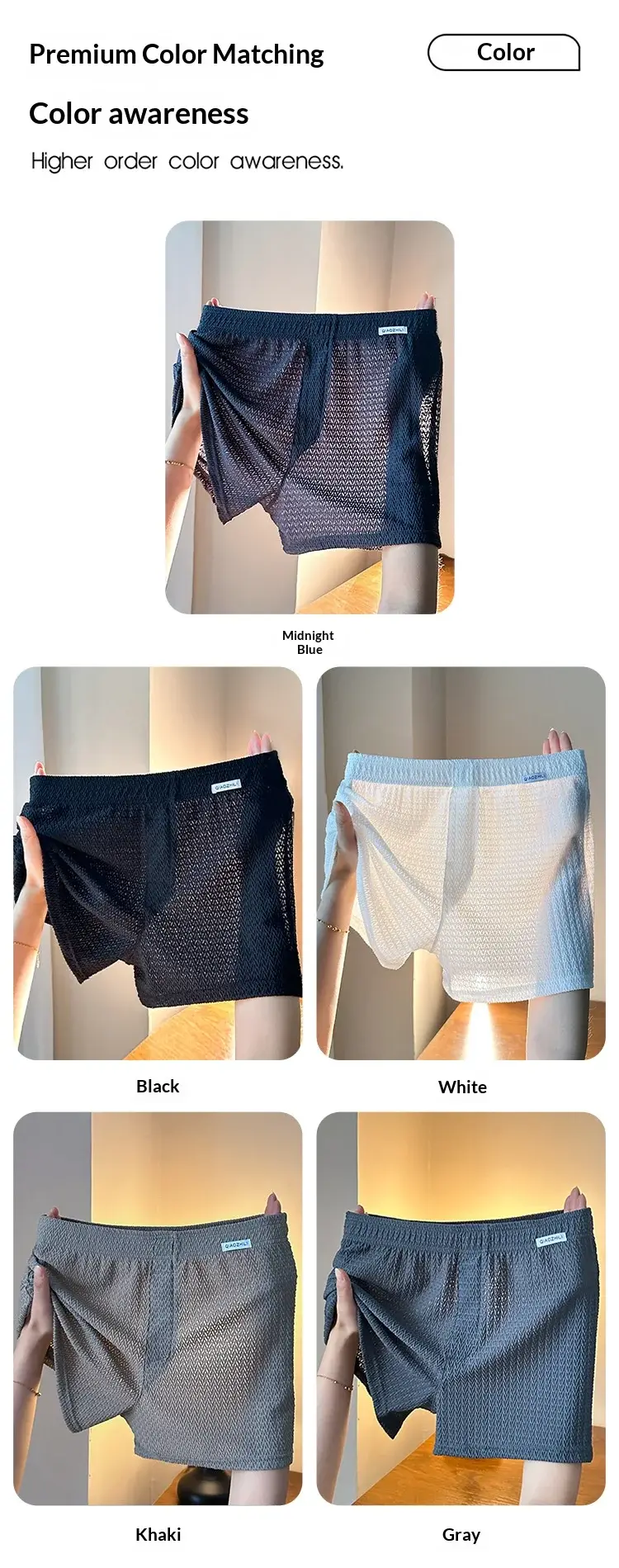 New Men's Ice Silk Jacquard Boxer Shorts, Loose and Breathable, Large Size, Square-Cut, Home Casual Simple Men's Underwear — image 10