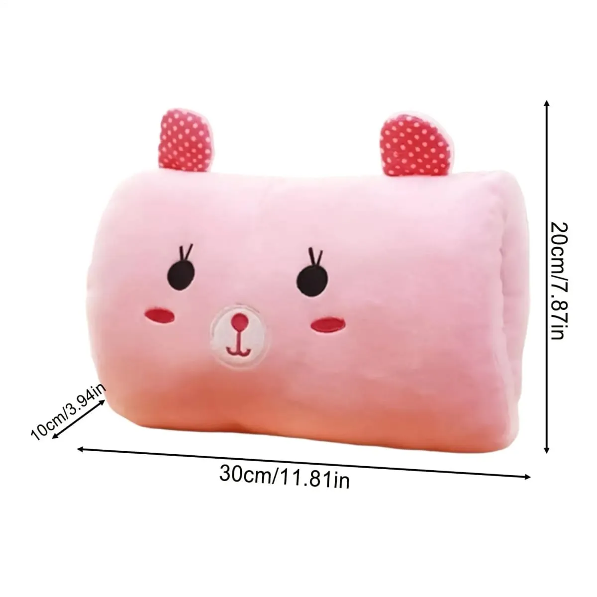 Pink Children's Plush Pillows Hand Warmers Gloves Adults Cartoon Nap Pillows Cushions Creative Hand Warmers Plush Gift