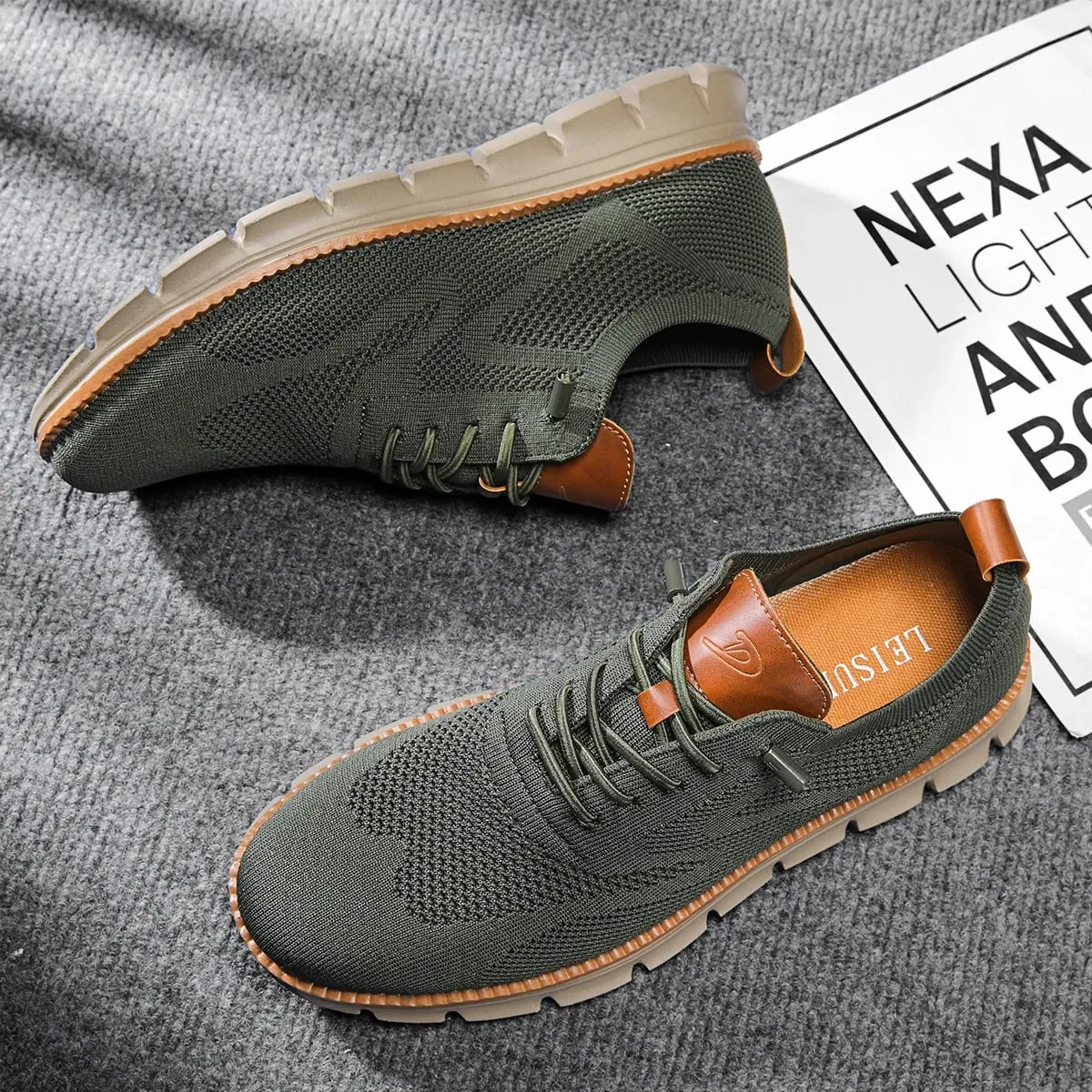 Men's Casual Dress Shoes Fashion Walking Sneakers Mesh Business Oxfords Work Lightweight Soft Sole — image 15