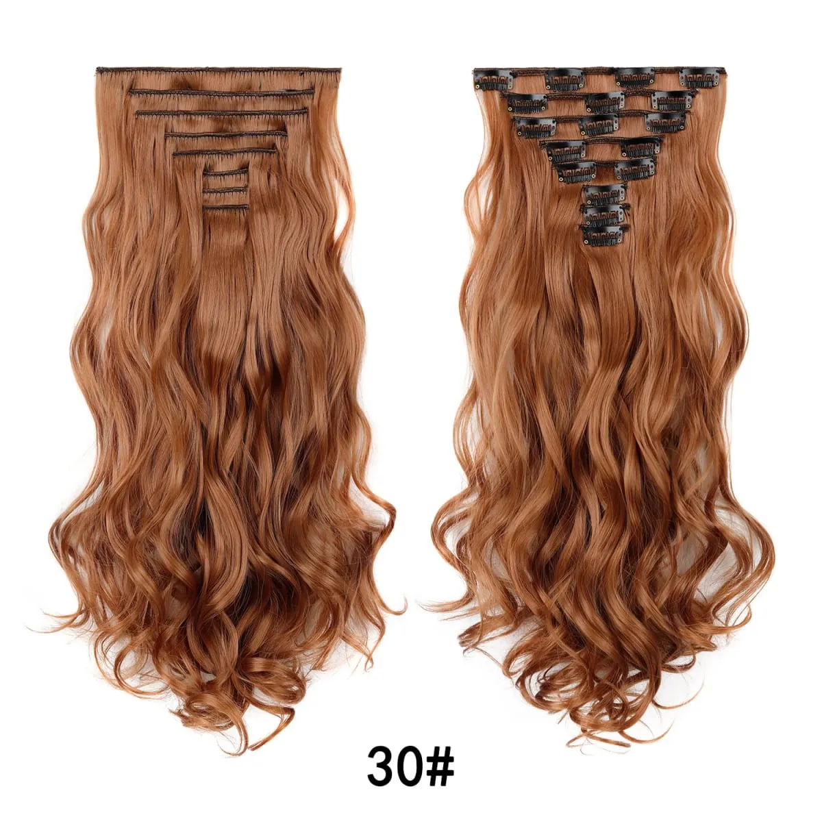 Clip In Hair Extension Curly 24 Inch 8 Pieces Hair Extensions for Women Daily Wear Work & Casual Styling Synthetic Hair Pieces — image 15