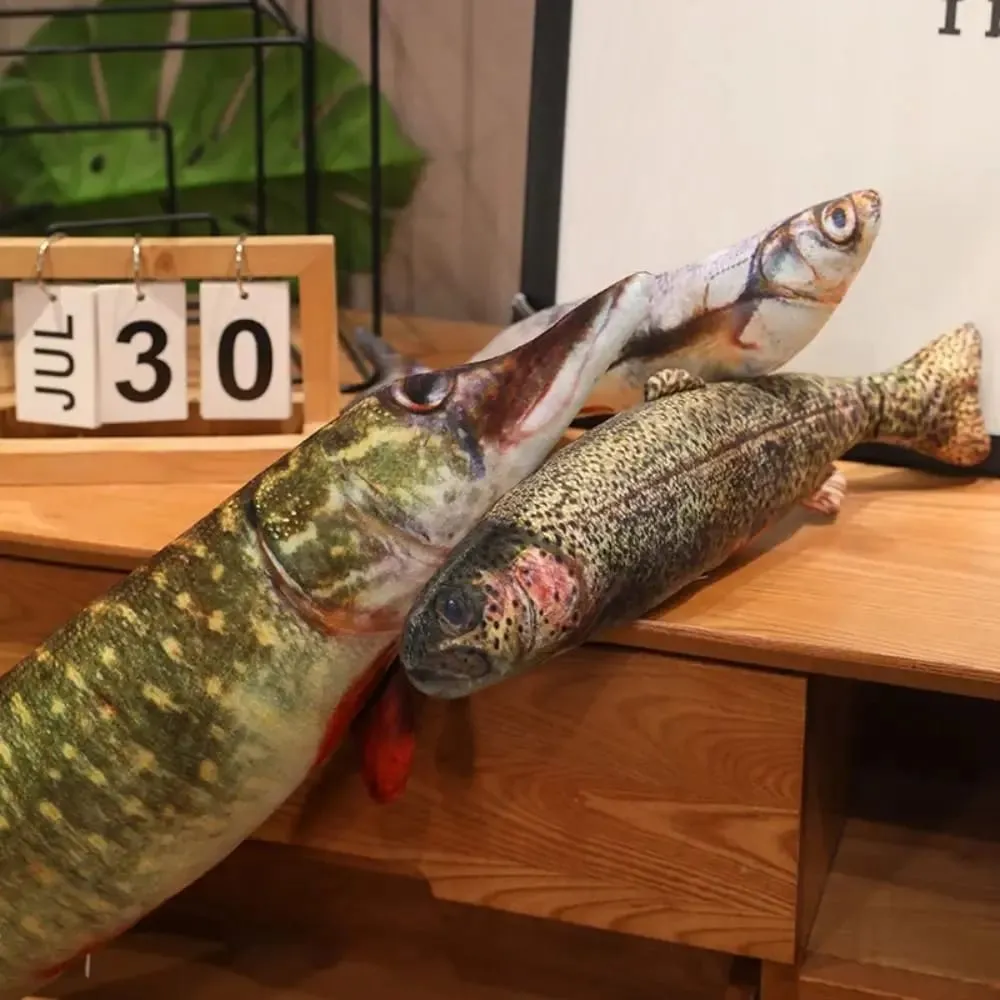Perch Simulation Fish Plush Pillow Grouper Stuffed Cartoon Fish Plush Toy Lovely PP Cotton Fish Anime Pillow Dolls — image 9